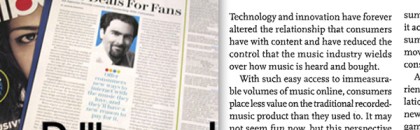 Billboard Invites Blumenthal to Write About Digital Innovation for Music Industry